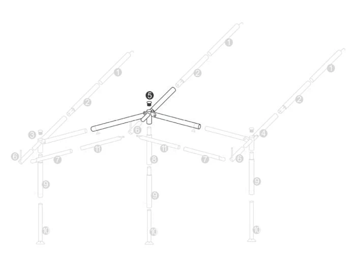 Obelink Croix Centrale Armature Auvent 28 Mm 5 Obelink Croix Centrale Armature Auvent 28 Mm â Image 3