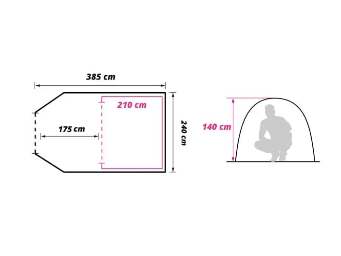 Obelink Low Crest 4 Tente Tunnel 11 Obelink Low Crest 4 Tente Tunnel – Image 9