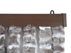 Obelink Rideau Chenille 200 X 100 Taupe -Obelink Boutiqe obelink taupe 185x56 chenille gordijn 3 ecommerce