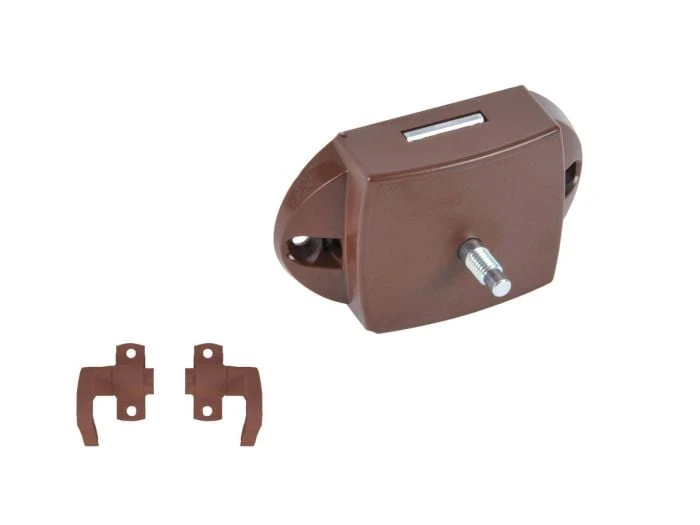 Obelink Verrou Toilettes Par Bouton Poussoir Avec Crochets De Verrouillage - Brown 3 Obelink Verrou Toilettes Par Bouton Poussoir Avec Crochets De Verrouillage - Brown