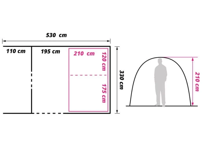 Obelink Columbia 5 Easy Air Tente Tunnel Gonflable 17 Obelink Columbia 5 Easy Air Tente Tunnel Gonflable – Image 15