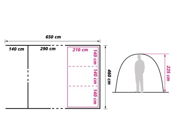 Obelink Florence XL TC Easy Air Tente Tunnel Gonflable 19 Obelink Florence XL TC Easy Air Tente Tunnel Gonflable â Image 17