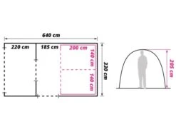 Obelink Hudson 4 Tente Tunnel Poly Easy Air CoolDark Gonflable -Obelink Boutiqe obelink hudson 4 floor plan ecommerce 1379