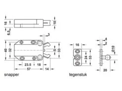 Obelink Fermeture Armoire -Obelink Boutiqe obelink klemsnapper tekening ecommerce