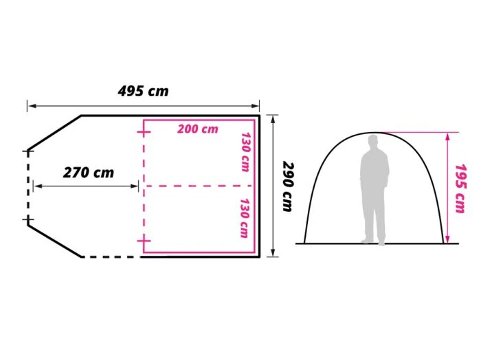 Obelink Optima 4 TC Tente Tunnel 6 Obelink Optima 4 TC Tente Tunnel – Image 4