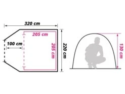 Obelink Shelter 3 CoolDark Tente Dôme -Obelink Boutiqe obelink shelter 3 cooldark floor plan ecommerce 7d85