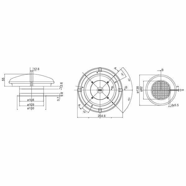 Obelink Aérateur De Toit Avec Grille 5 Obelink Aérateur De Toit Avec Grille – Image 3