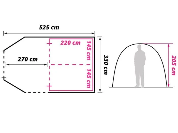 Obelink Summer 4 XL Easy Air CoolDark Tente Tunnel Gonflable 14 Obelink Summer 4 XL Easy Air CoolDark Tente Tunnel Gonflable â Image 12